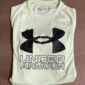 Under Armour Kids' Mint Green Long Sleeve Tee